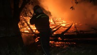 požiar hospodárskej budovy v obci Čierna Lehota